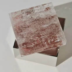 Red Quartz Brass Box
