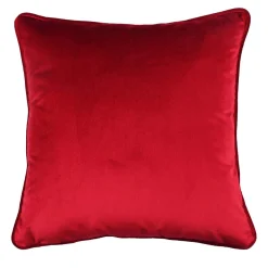 Red Silk Velvet Carrè Cushion