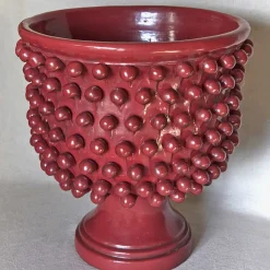 Red Textured Cachepot