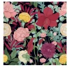 Red Whimsical Floral Wallpaper