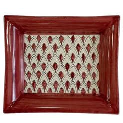Red with Oval Pattern Vide Poche