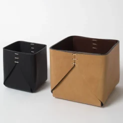 Regular Cubic Khaki Basket by Oscar Maschera