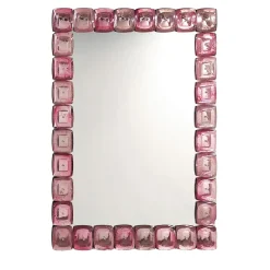 Rettangolo Rubino Murano Glass Wall Mirror