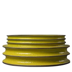 Revolver Yellow and Brown Bowl by Christoph Radl