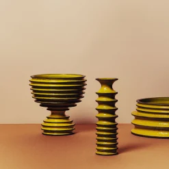 Revolver Yellow and Brown Bowl by Christoph Radl