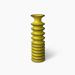 Revolver Yellow and Brown Vase #1 by Christoph Radl