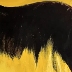 Rhinoceros In The Dry Grass Of The Savannah Enamel Painting On Wood