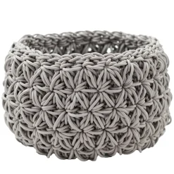 Ricami Gray Basket by Rosanna Contadini