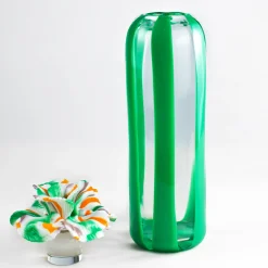 Rigadon with Flower Venetian Glass Sculpture by Eliana Gerotto