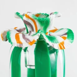 Rigadon with Flower Venetian Glass Sculpture by Eliana Gerotto