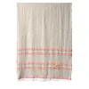 Rigoroso Fringed Polychrome Cashmere & Linen Blanket