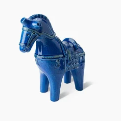 Rimini Blu Standing Horse Figurine by Aldo Londi