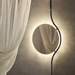 Rising Sun V Black And Gray Finish Wall Mirror