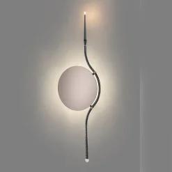 Rising Sun V Black And Gray Finish Wall Mirror