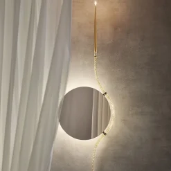 Rising Sun V Champaign And Bronze Finish Wall Mirror