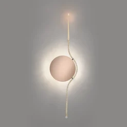 Rising Sun V Champaign And Bronze Finish Wall Mirror