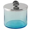 Riviera Blue Crystal with Seashell Handle Trinket Box