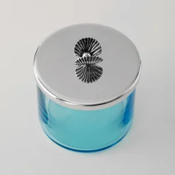 Riviera Blue Crystal with Seashell Handle Trinket Box