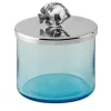 Riviera Blue Crystal with Fish Handle Trinket Box