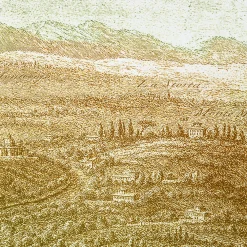 Roma velvet Plaid with landscape view of Rome