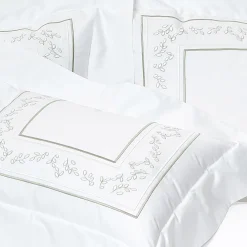 Roma White & Silver Olive Boudoir Sham