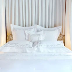 Roma White & Silver Olive US King Sham