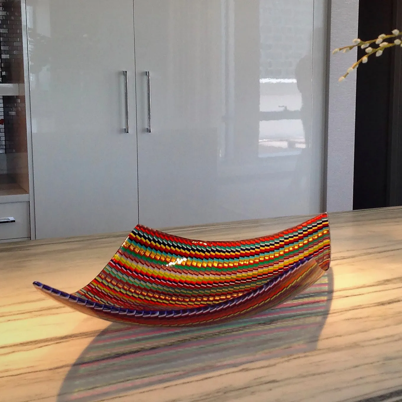 Rombo Multicolor Murano Glass Centerpiece by Andrea Orso