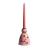 Rose Ceramic Candlestick with 4 Scented Candles