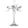 Rose Glass Candlestick
