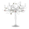 Rose Glass With Floral Details Candelabra