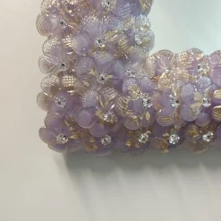 Roseto Glicine Oro Rectangular Wall Mirror