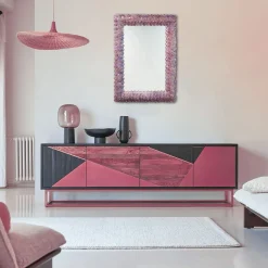 Roseto Glicine Oro Rectangular Wall Mirror