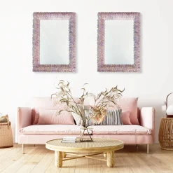 Roseto Glicine Oro Rectangular Wall Mirror