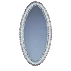 Roseto Oval Murano Glass Mirror