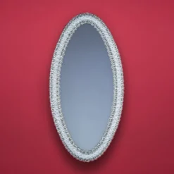 Roseto Oval Murano Glass Mirror