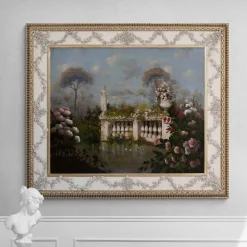 Rosetta Frame Mirror with Porcelain Garland