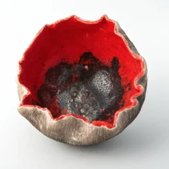 Rosso Di Sera Red Ceramic Decorative Bowl by Nino Basso #3