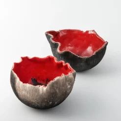 Rosso Di Sera Red Ceramic Decorative Bowl by Nino Basso #3