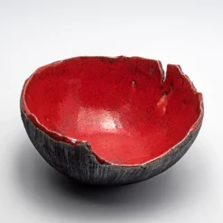 Rosso Di Sera Red Ceramic Decorative Bowl by Nino Basso #1