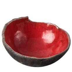 Rosso Di Sera Red Ceramic Decorative Bowl by Nino Basso #2