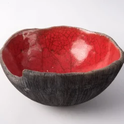 Rosso Di Sera Red Ceramic Decorative Bowl by Nino Basso #2
