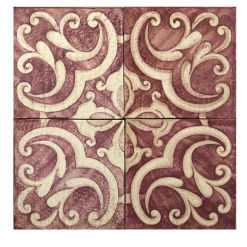 Rosso Ficus Indica Set of 4 Tiles #5