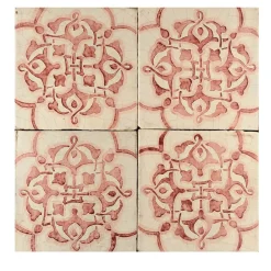 Rosso Ficus Indica Set of 4 Tiles #7