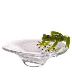 Round Bowl with Green Frog