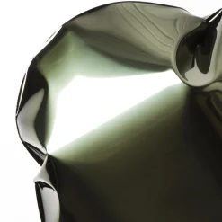 Round Green Pillow-Shaped Wall Sculpture