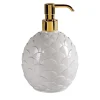 ROUND PEACOCK SOAP DISPENSER - WHITE