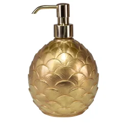 ROUND PEACOCK SOAP DISPENSER - GOLD