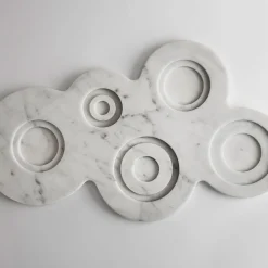 Round White Candle Holder by Fabio Fazio