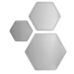 Ruby Large Smoky Hexagonal Mirror