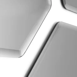 Ruby Medium Smoky Hexagonal Mirror